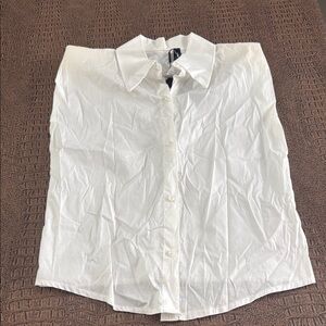 Venti6 White Stretch Button Up Shirt Size Medium NWT Made in Italy